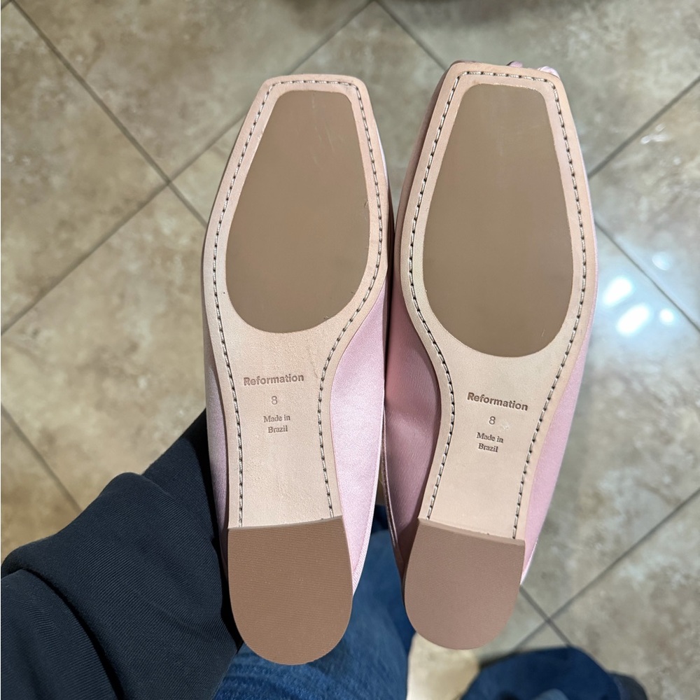 Reformation Megan Lace Up Ballet Flat - Picture 5 of 8